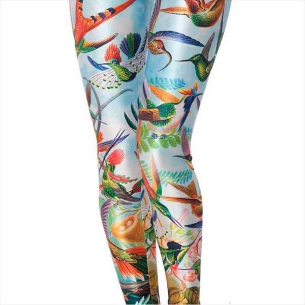 

bird florwer women leggings for women galaxy leggings fitness gym skinny slim fit skinny pants elastic woman, Black