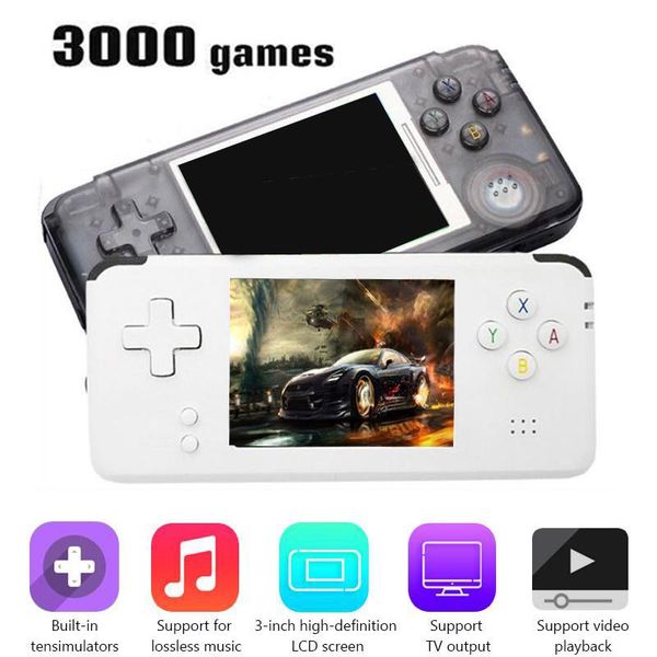 

portable video handheld game console retro 64-bit 3 inch 3000 16gb players