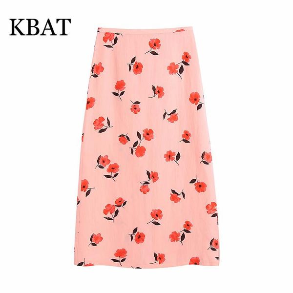 

summer elegant long skirt female slim a-line girl women 2021 linen high waist midi floral slit skirts woman, Black