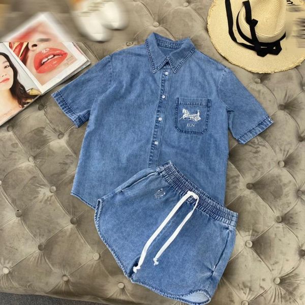 

luxury fasion c-series blue denim suit for women women's t-shirt, White
