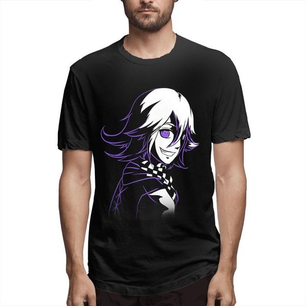 

men's t-shirts danganronpa ouma kokichi, stylized men funny tees short sleeve crewneck t-shirt pure cotton arrival clothing, White;black