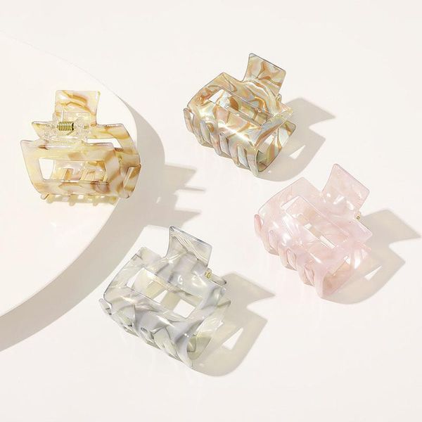 

woman acetate square hairpins leopard solid hair crab women clips barrettes hairgrip accessories headwear1