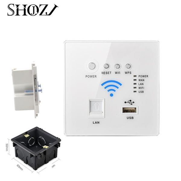 

smart power plugs home 300m ap wireless wall embedded wifi router socket panel usb lan 3g shojzj
