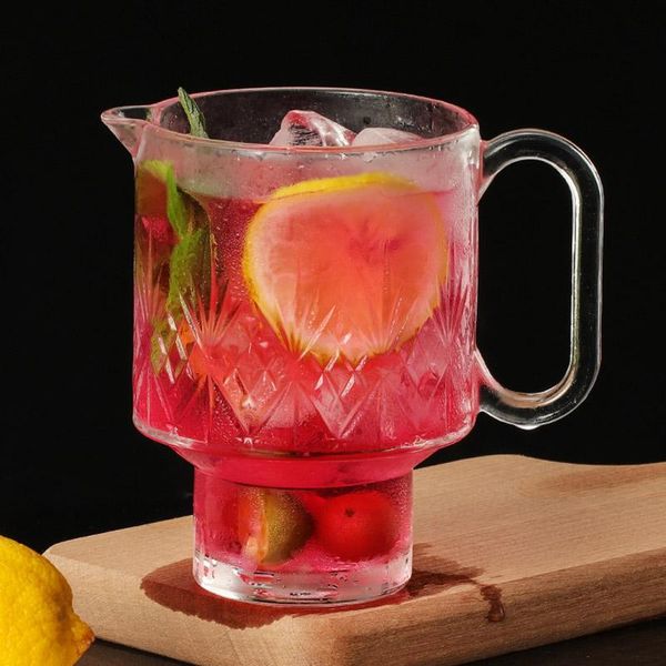 

simple 650ml various styles ins glass heat-resistant fruit tea cup high-value beverage juice cold drink wine glasses