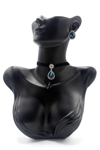 

earrings & necklace women's fashion jewelry fabric lanyard sets, Silver