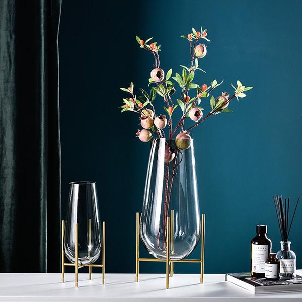

vases glass vase deskfruit plate nordic light luxury transparent large living room table decoration flower arrangement