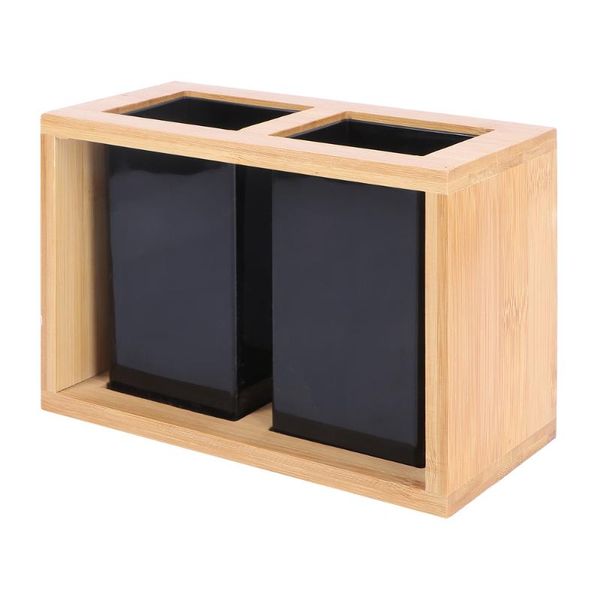 

bamboo flatware and utensil organizer caddy tableware drying rack for chopsticks spoon fork kitchen storage & organization