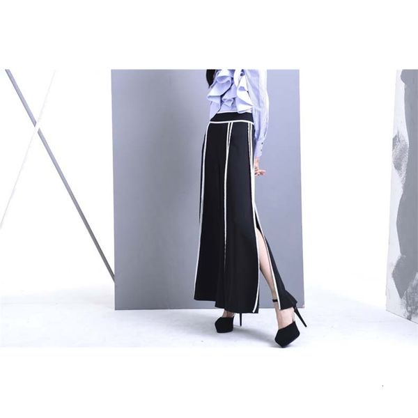 

Msxu loosened casual long-legged elegant legged women's pants, White