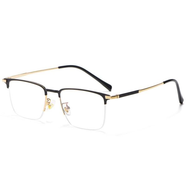 

ultrlight arrival alloy frame glasses for men style retro half rim eyewear with spring hinges selling fashion sunglasses frames, Black