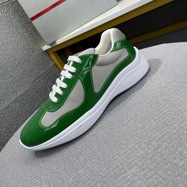 

fabric runner trainers sneakers mens designer shoes red yellow green patent leather lace up outdoor casual wear, Black;white