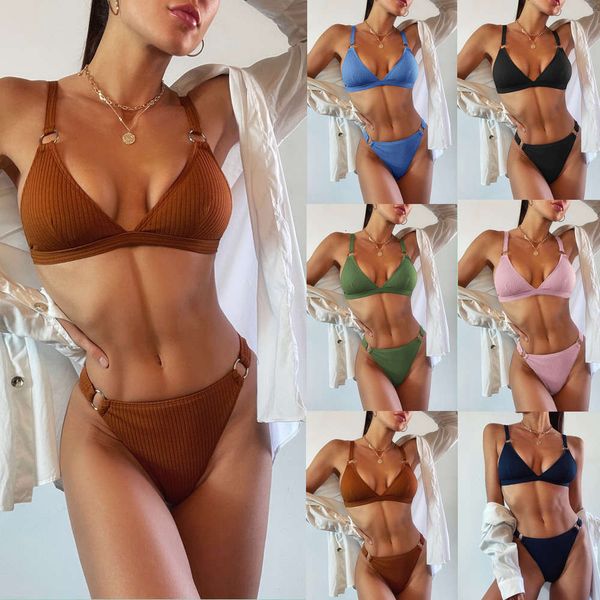 

glamorous fabric bikini swimsuit female jh009, White;black
