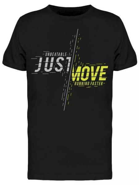 

just move tee men's -image by shutterstock, White;black