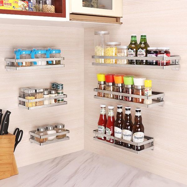 

kitchen storage spice rack perforated stainless steel bathroom