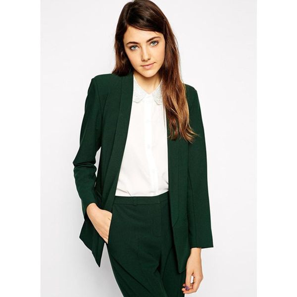

women's suits & blazers pantalones mujer fashion women suit custom made dark casual single button woman female plus size, White;black