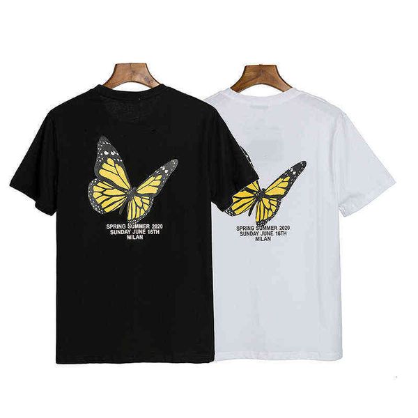 

chaopai bear angel butterfly lettered short sleeve t-shirt, White;black