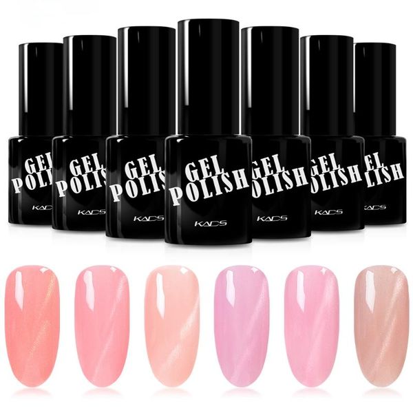 

nail gel 9.5ml polish cat eye art uv pink nude series led varnish semi permanent lacquer, Red;pink