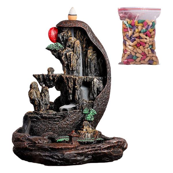 

fragrance lamps backflow incense burner censer home decoration indoor zen ornaments road sandalwood with 50