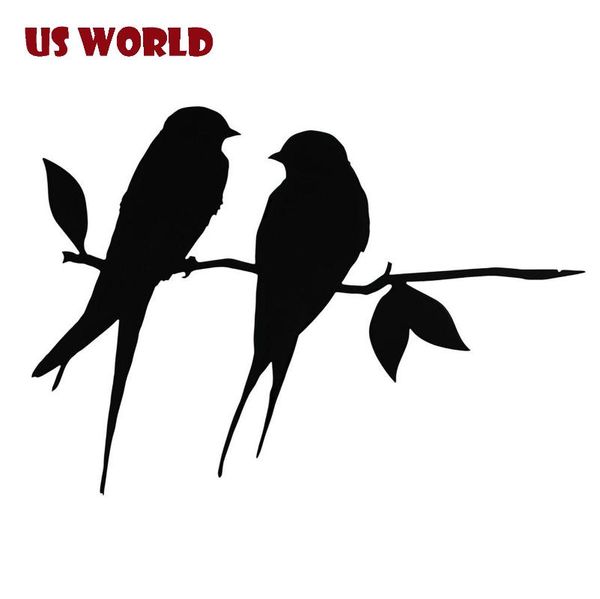 

barn swallows love birds metal tree plug art bird branches garden steel silver decorative statues sculptures decorations