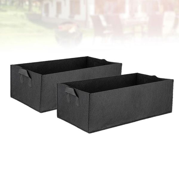 

planters & pots 2pcs square strawberry planting bag root control gallon plant flower nursery vegetable greenhouse planter garden tool(