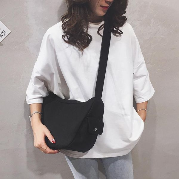 

evening bags vintage solid large capacity shoulder bag female shopping canvas tote fashion casual crossbody student designer book