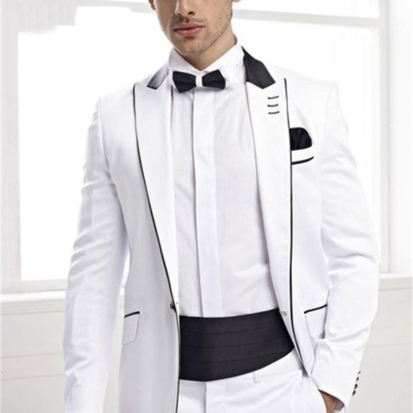 

men's suits & blazers handsome white from groom smoking godfather to wedding promise tuesdays made under order from men tqpv, White;black