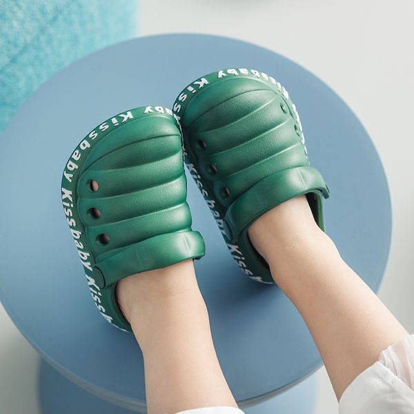 

childrens slippers summer boys girls sandals non-slip soft bottom wear porous shoes lightweight cartoon childrens slipper, Black