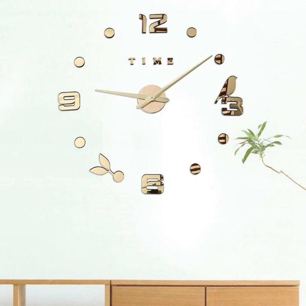 

wall clocks home decoration diy clock led 3d acrylic digital metal