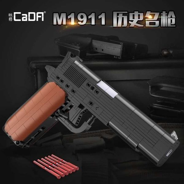 

kata m1911 pistol children's small particle plug-in building block can fire model gun toy boy c81012