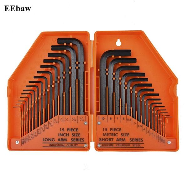 

universal 30pcs/set hex wrench plastic boxed l-shaped set ball head plum flower inner hexagon key combination hand tools