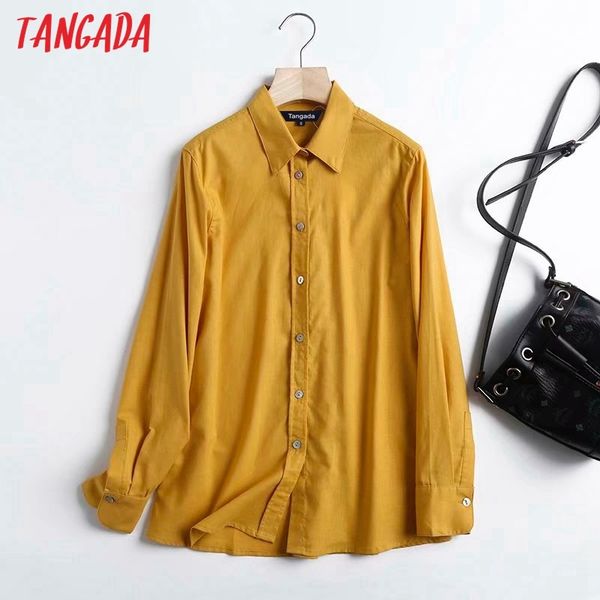 

women solid cotton linen shirts long sleeve turn down collar elegant office ladies work wear blouses 4c72 210416, White