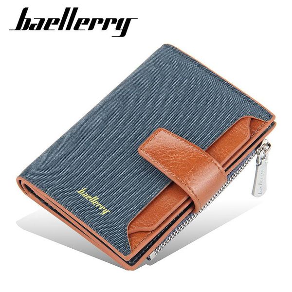 

fashion canvas men wallets casual card holders zipper short purse pu leather male for gift boy, Red;black