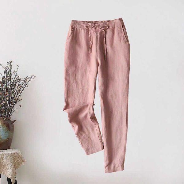 

shimai female spring plus size clothing ankle woman trousers s-5xl ladies casual streetwear oversize cotton line pant 211007, Black;white