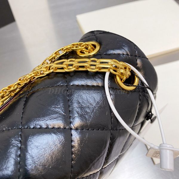 

luxury 2.55 handbag aged calfskin & gold-tone metal black bag fashion big brand vintage shoulder bags designer packaging women clutch with o