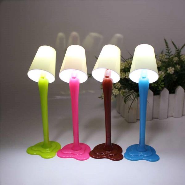 

ballpoint pens creative table lamp pen cute night light plastic fun student stationery fashion gift school supplies office, Blue;orange