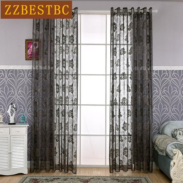 

curtain & drapes european-style luxury can be customized jacquard tulle curtains for living room high-grade voile bedroom 5 colors
