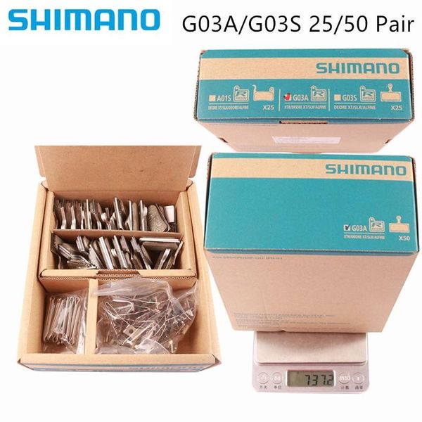 

bike brakes g03a g03s pads 25 pairs/50 pairs original mtb disc brake resin for br-m9000/m9020/m987/m985/m8000