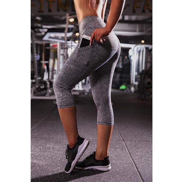 

yoga outfits women gym pants compression tights stretchy running fitness leggings hip push up calf-length, White;red