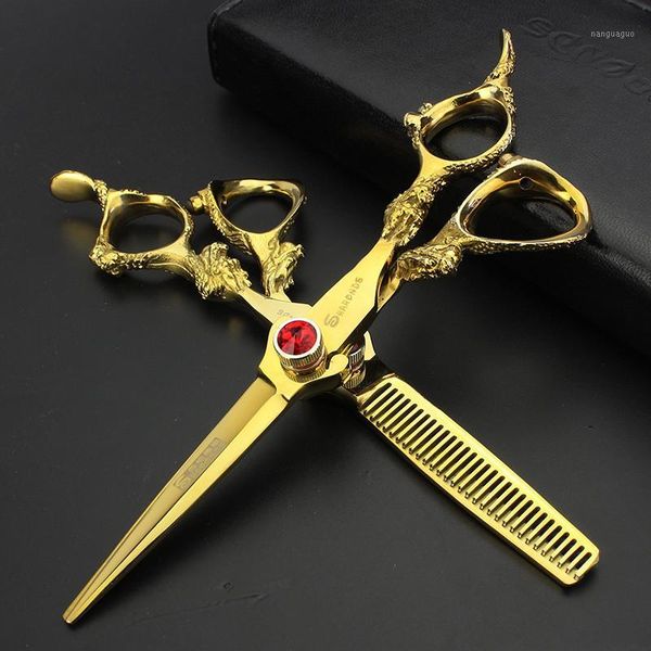 

japan 440c professional hairdressing scissors 6 inch set kit hair cutting salon1
