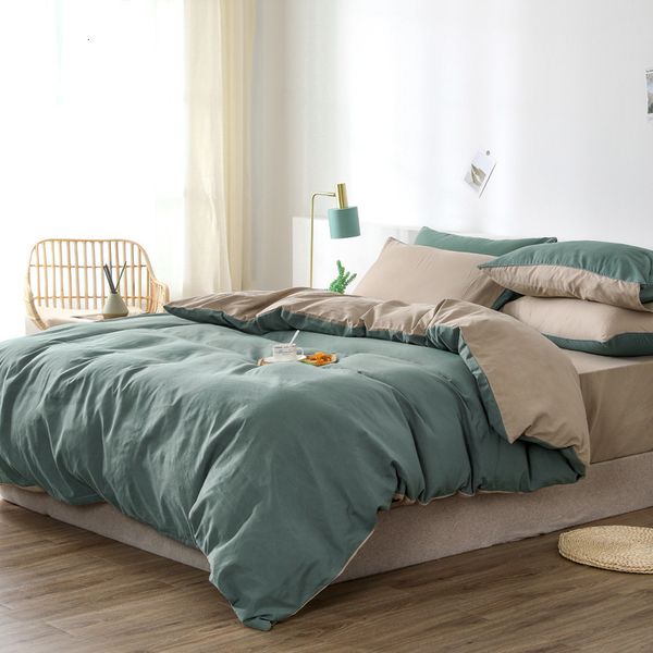 

2021 solid summer fashion bedding sheet four piece set