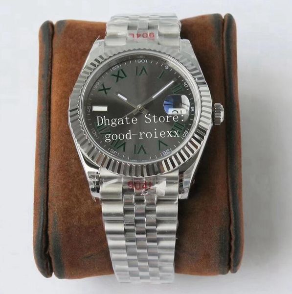 Mens 904L aço branco preto cinza Wimbledon relógio automático cal.3235 relógios de pulso vr fábrica max jubileu pulseira 126334 homens eta data relógios