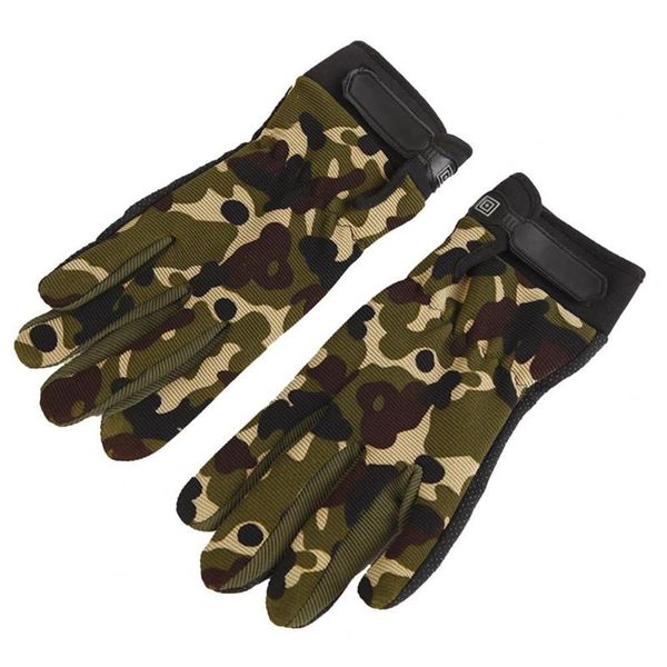 

1pair outdoor fitness breathable non-slip full finger gloves for cycling, Black