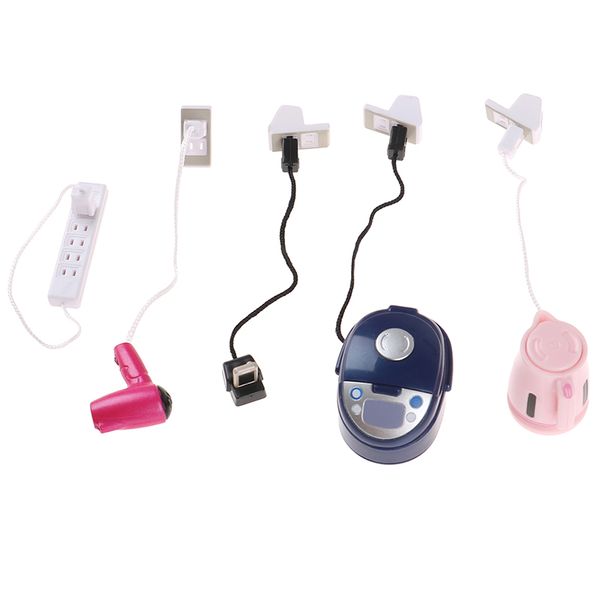 

DIY Miniature Dollhouse Bathroom Furniture Accessories Sets Bath Hair Dryer Gift