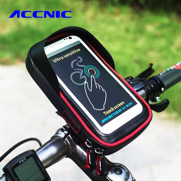 

cell phone mounts & holders accnic 6.0 inch waterproof holder bag bike motorcycle mobile support stand handlebar mount for xi