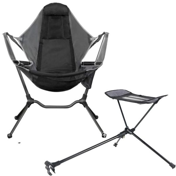

camp furniture portable folding chair for outdoor camping and fishing, leisure swing with comfortable foots, garden moon