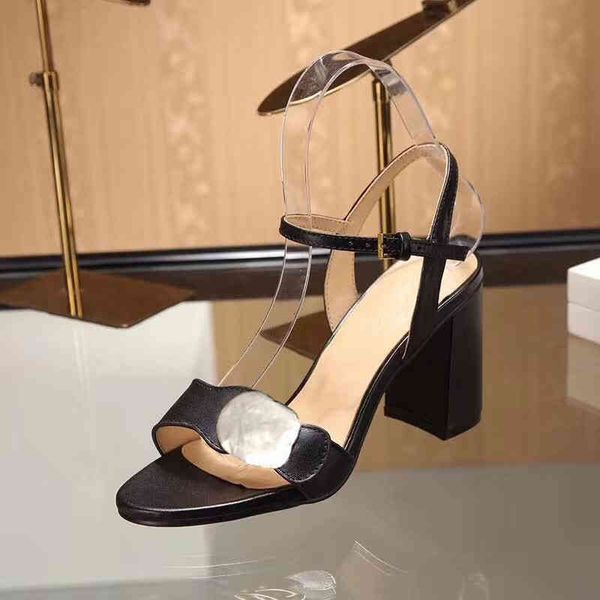 

sandals shoes classics women fashion beach thick bottom slippers alphabet lady leather high heel slides shoe10 11 6zfo, Black