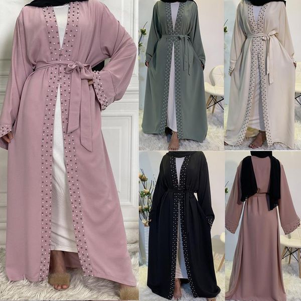 

ethnic clothing eid mubarak abaya dubai turkey muslim open abayas for women turkish hijab caftan dress kaftan islamic kimono arabe mujer, Red
