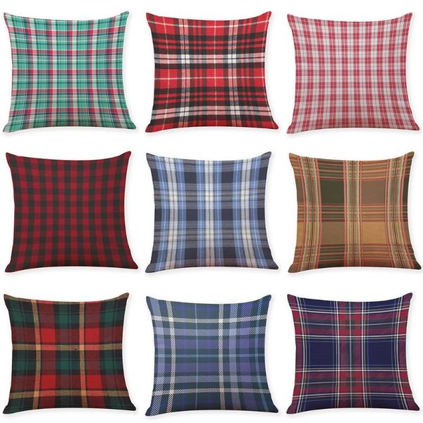 

lattice geometry pattern cotton flax soft home decorative throw cushion cover pillow pillowcase with hidden zipper cushion/decorative
