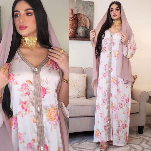 

ramadan eid hijab dress for women 2021 v neck long sleeve ribbon loose plus size arabic muslim dubai oman clothes ethnic clothing, Red