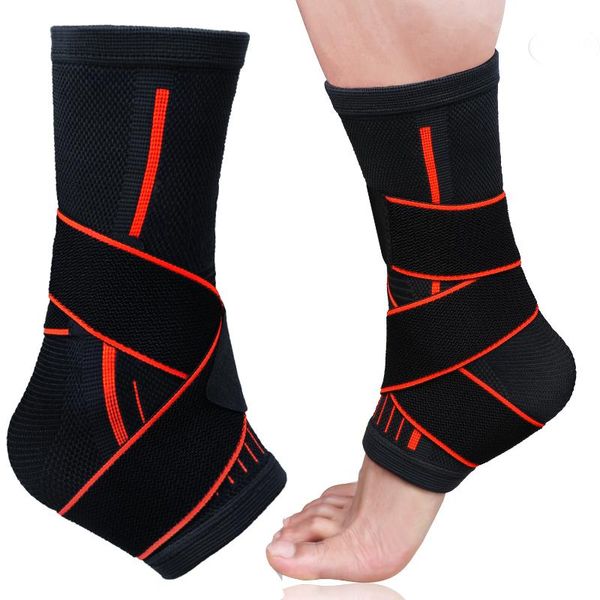 

pressurizable bandage ankle support protect foot basketball football badminton anti sprain supports socks, Blue;black