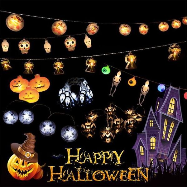 

strings led light string happy halloween pumpkin bat holiday party atmosphere decoration garden outdoor